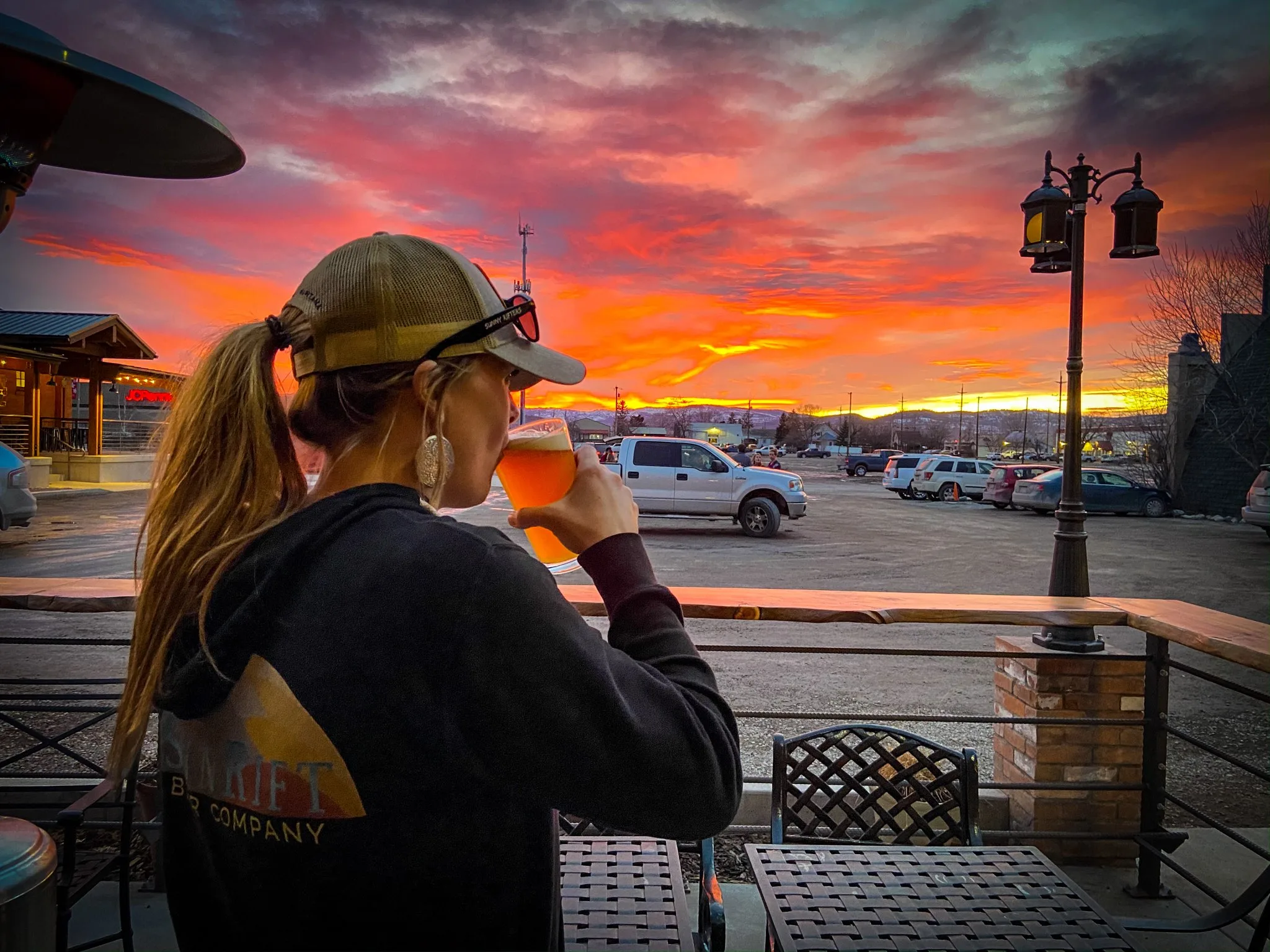 Sunset at Sunrift Beer Company