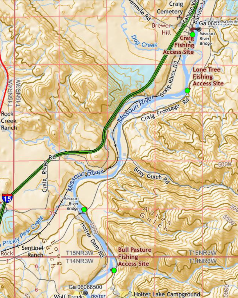 Missouri River Fishing Access Map Missouri River ⋆ Bent Fly Fishing