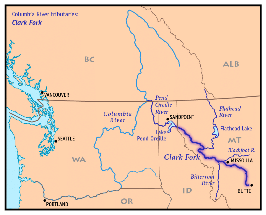 Clark fork river map