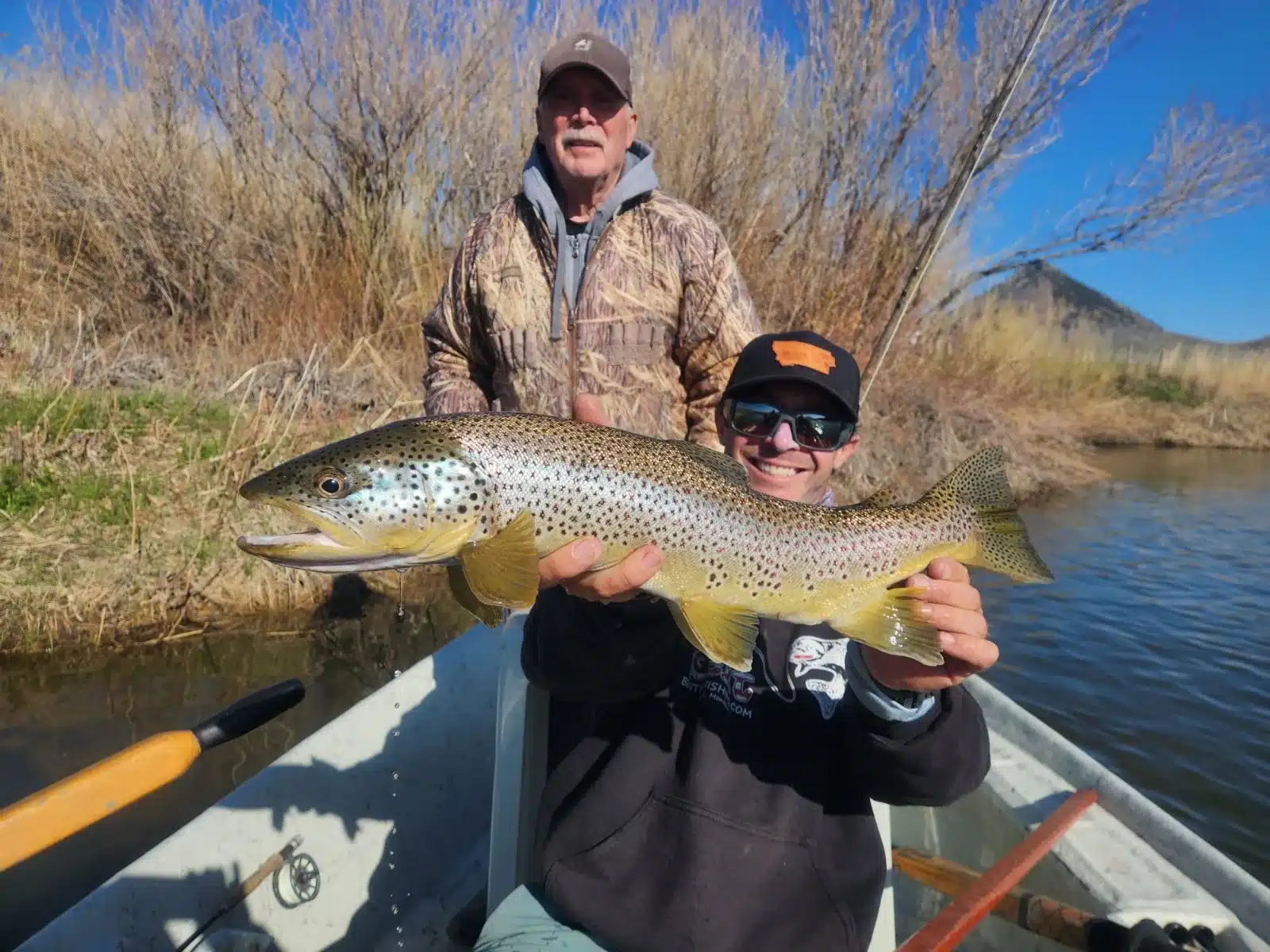 big brown trout on the missouri river