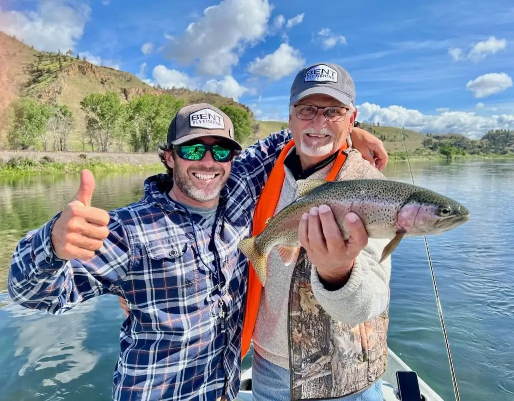 All smiles with a nice rainbow trout