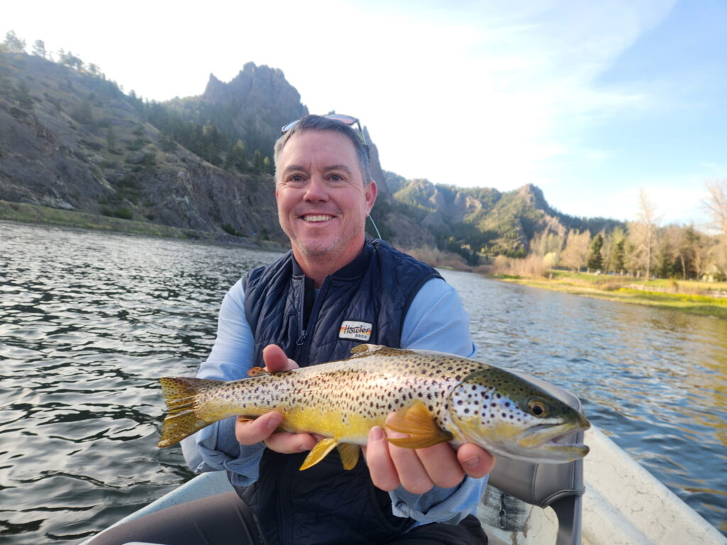 Jeremy with a nice brown trout